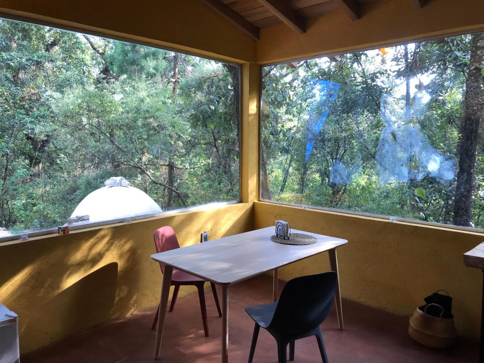 La Cabana Azul Al Fondo Del Bosque De Тепостлан Экстерьер фото